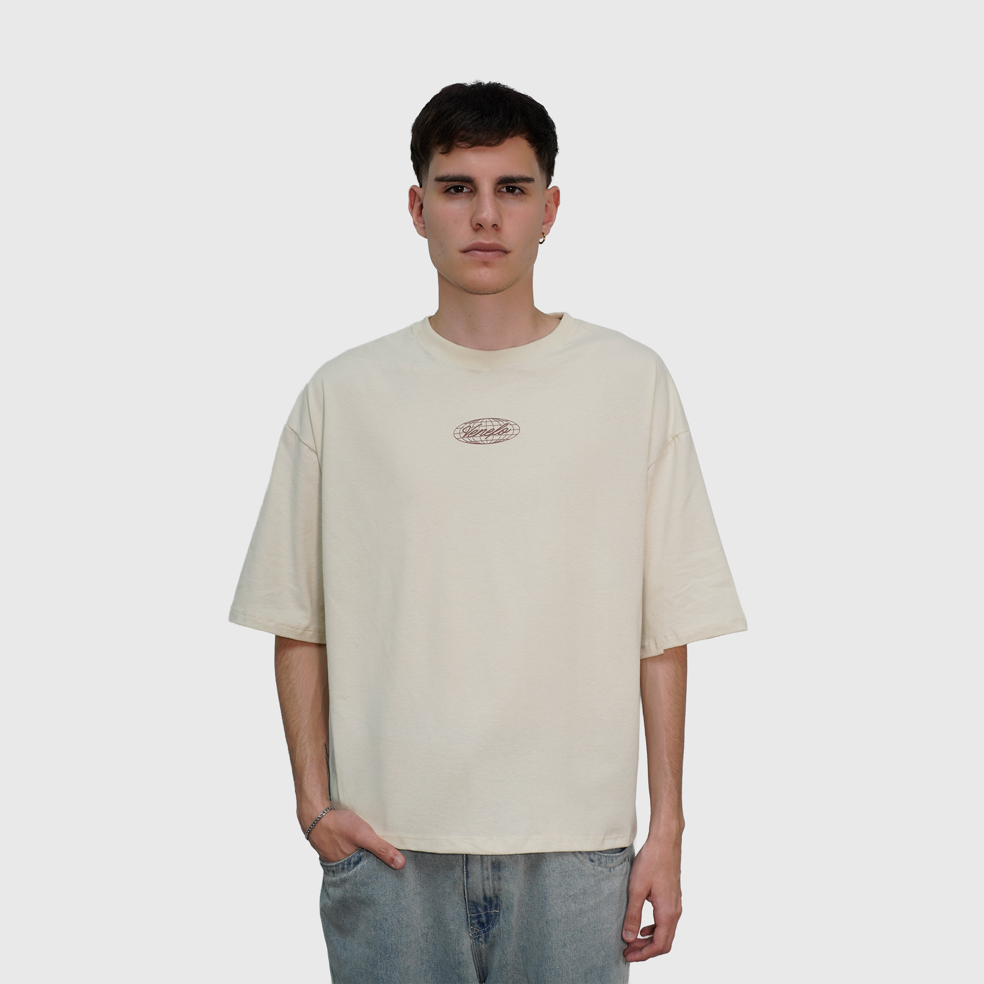 Remera Secret (Oversize) (Beige)