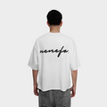 Remera Cursive (Oversize) (Blanca)