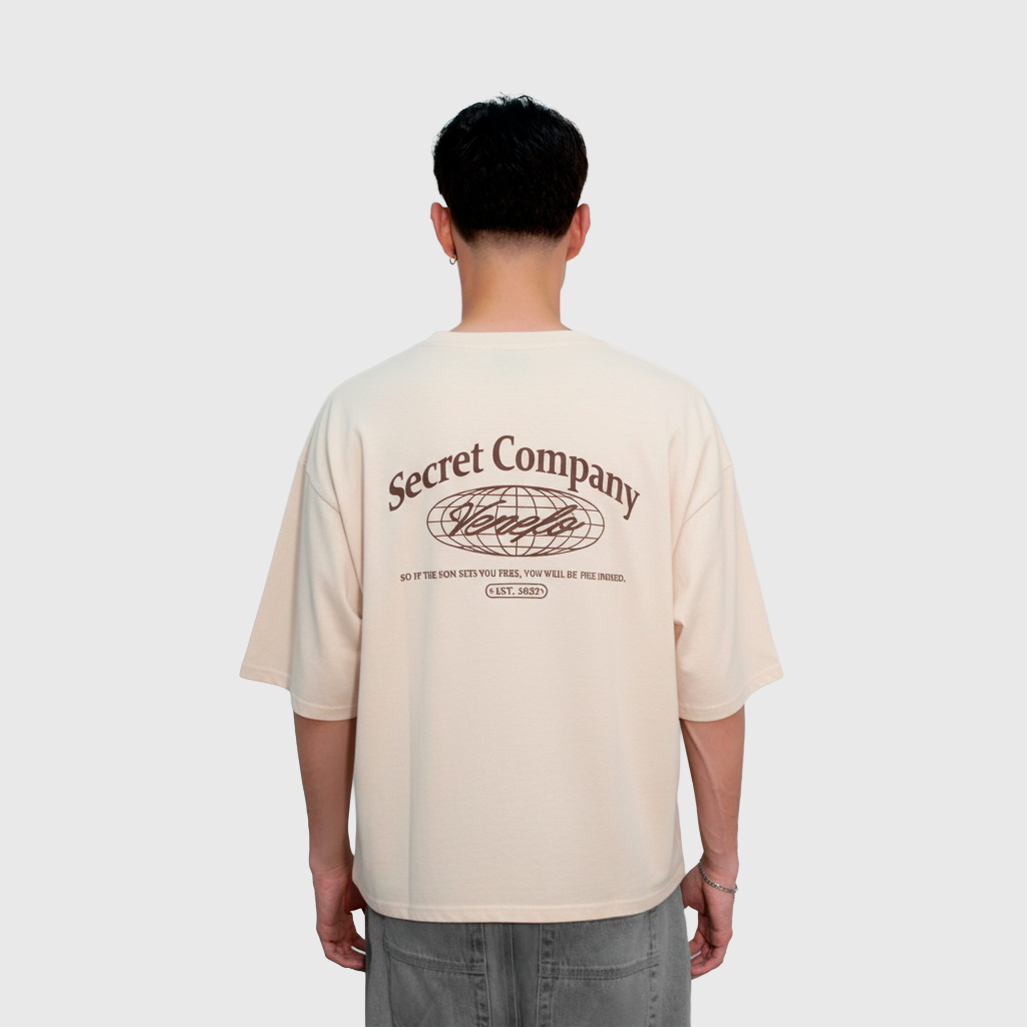 Remera Secret (Oversize) (Beige)