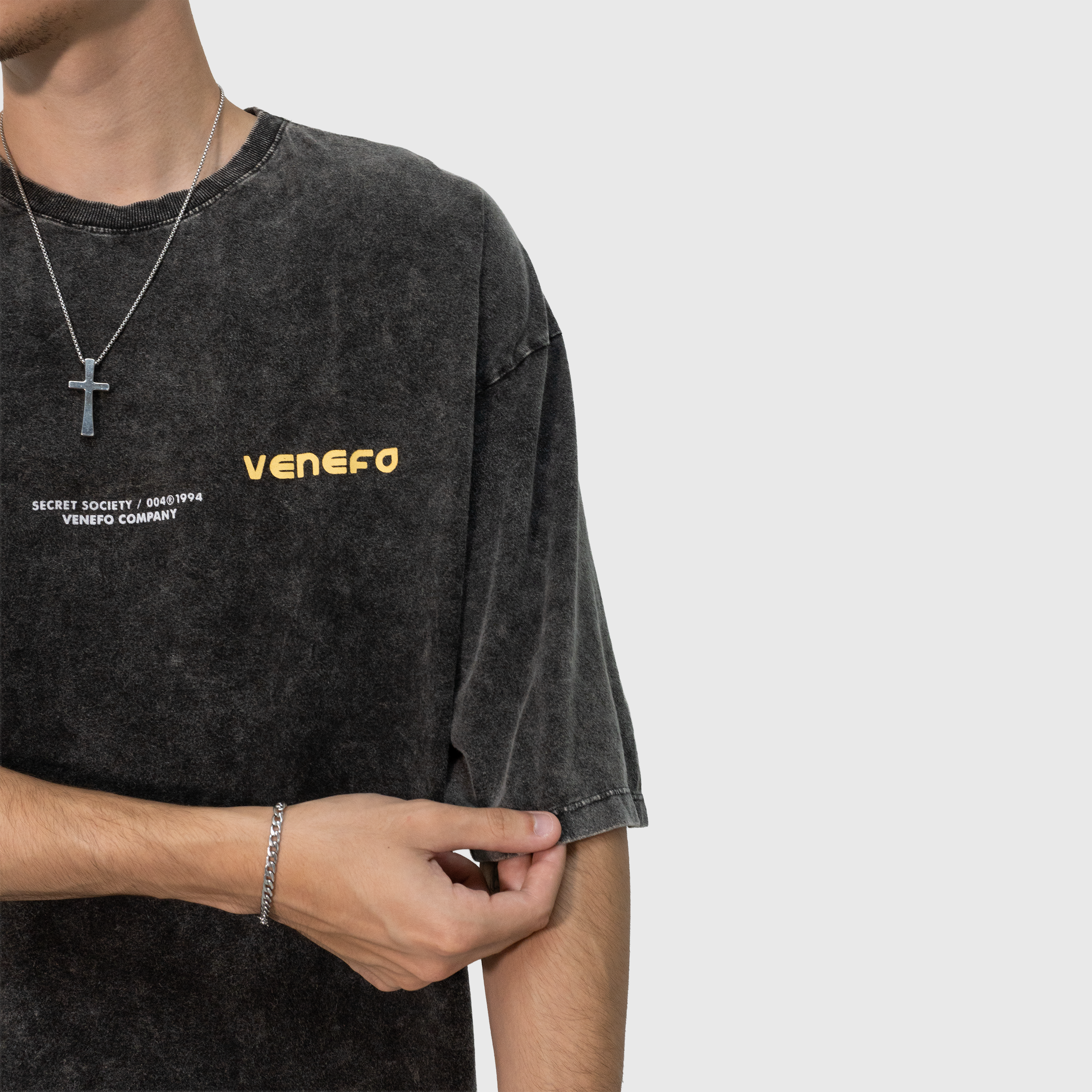 Remera VENEFO Acid Washed (Amarillo)