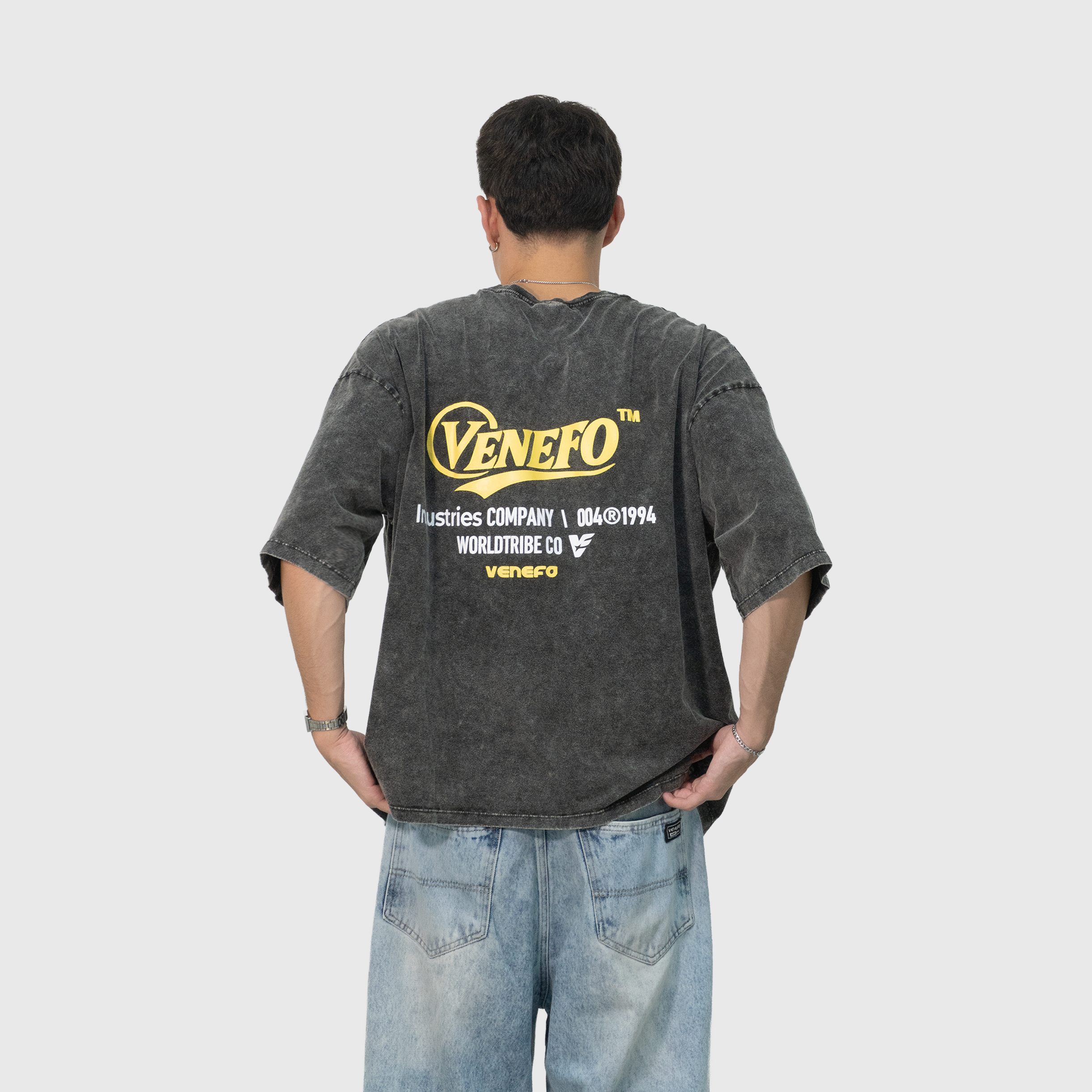 Remera VENEFO Acid Washed (Amarillo)