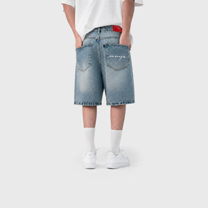 Bermuda Baggy Venefo Cursive (Denim)