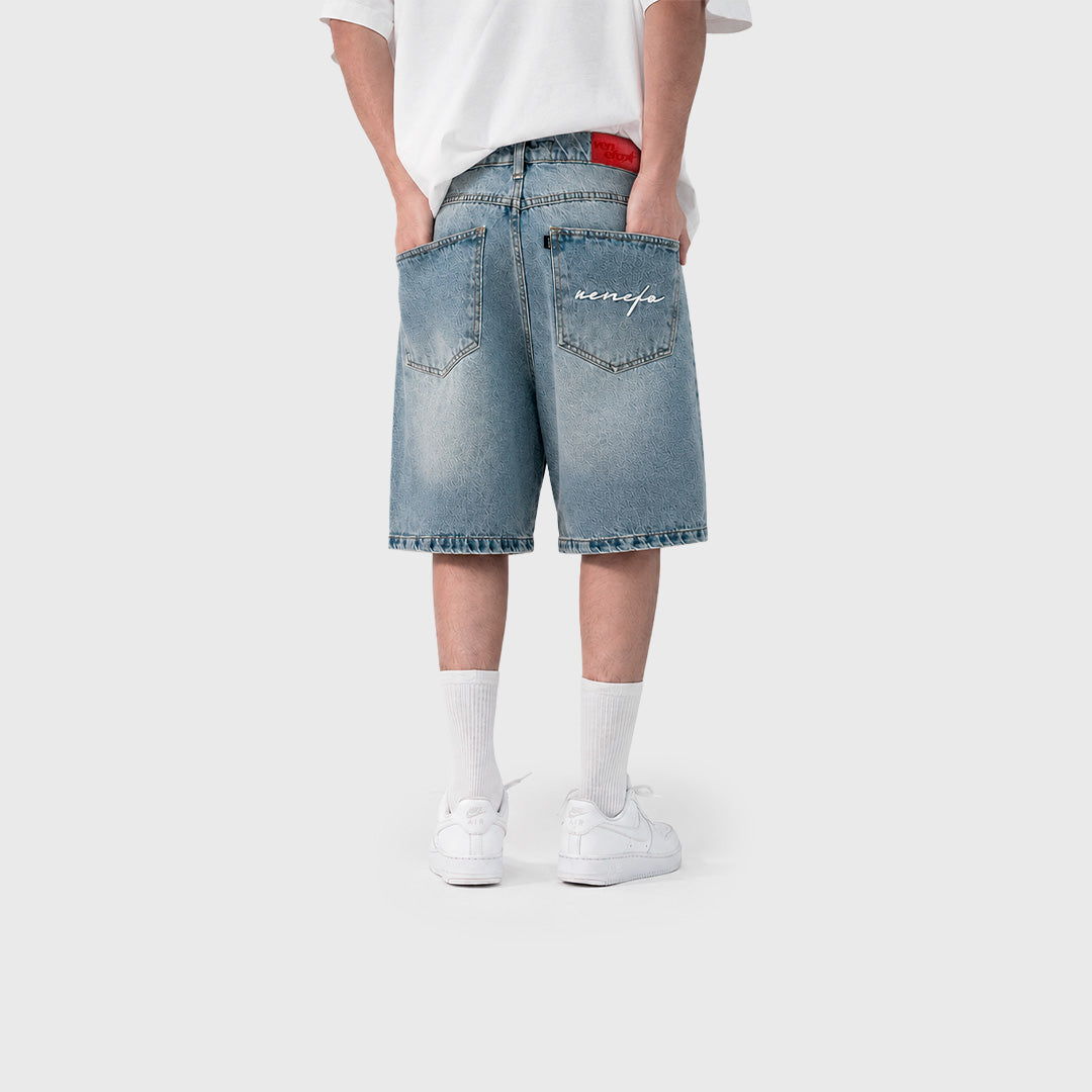 Bermuda Baggy Venefo Cursive (Denim)