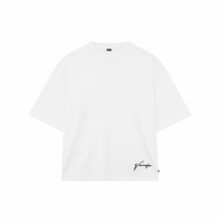 Remera Cursive (Oversize) (Blanca)