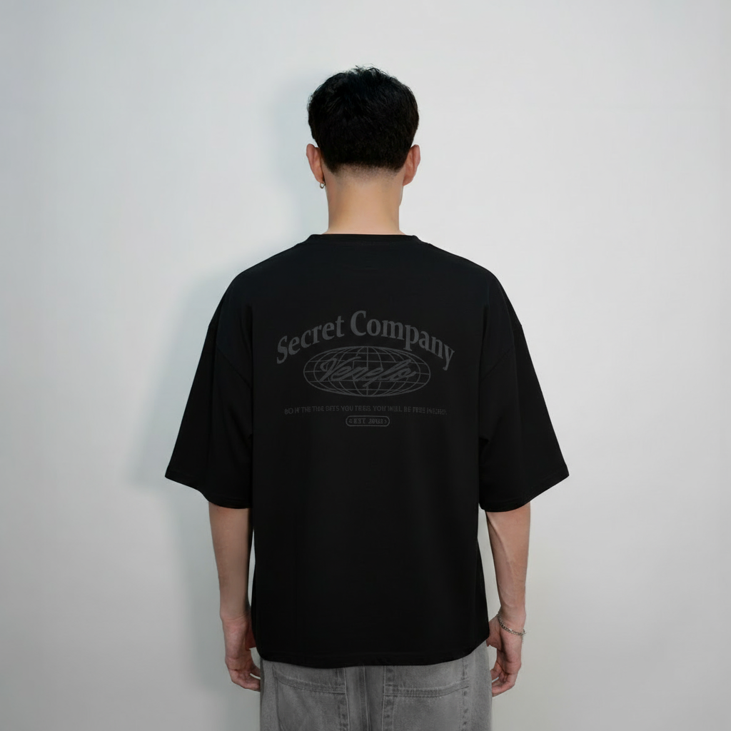 Remera Secret (Oversize) (Negra)