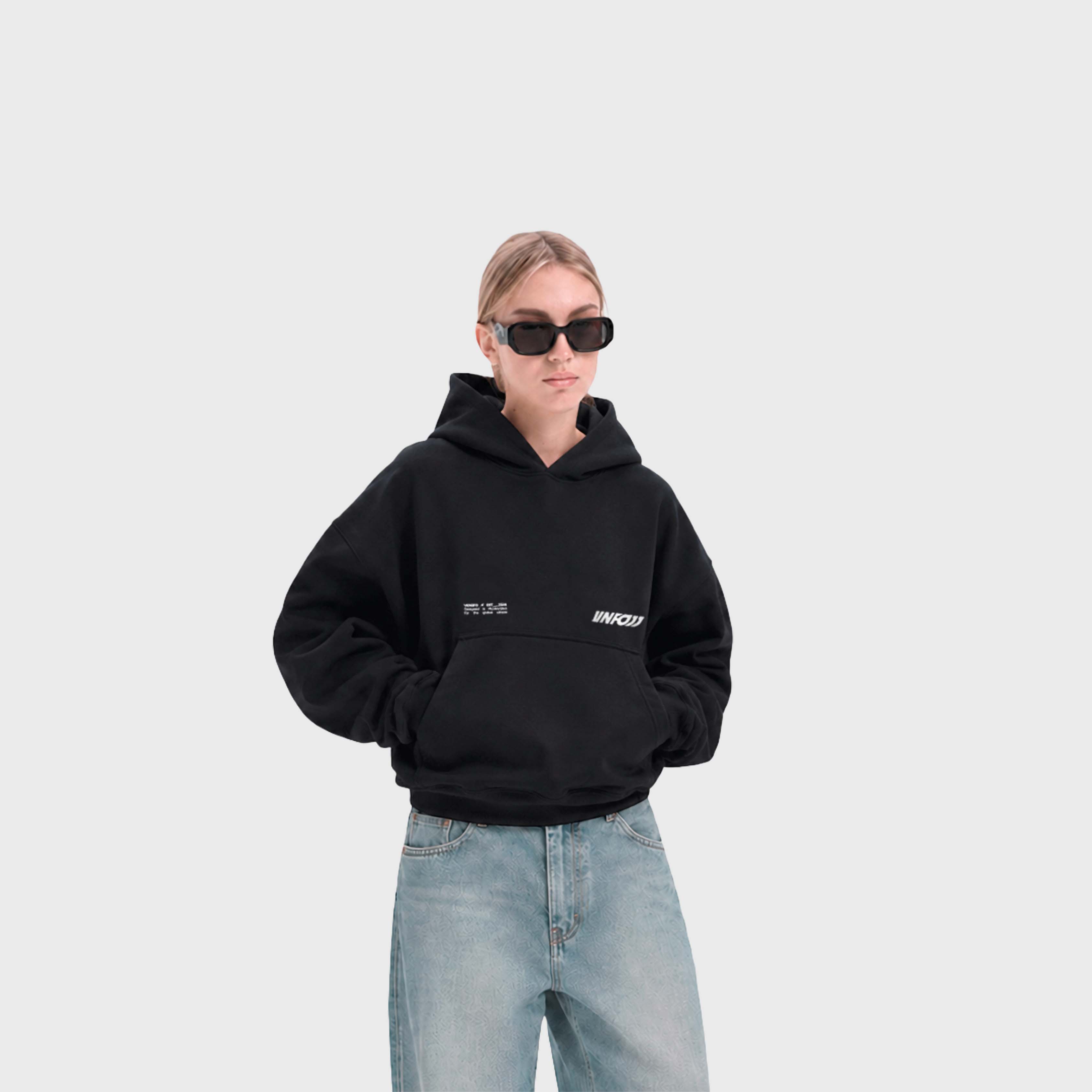 Hoodie VNFO Conquer (Negro)