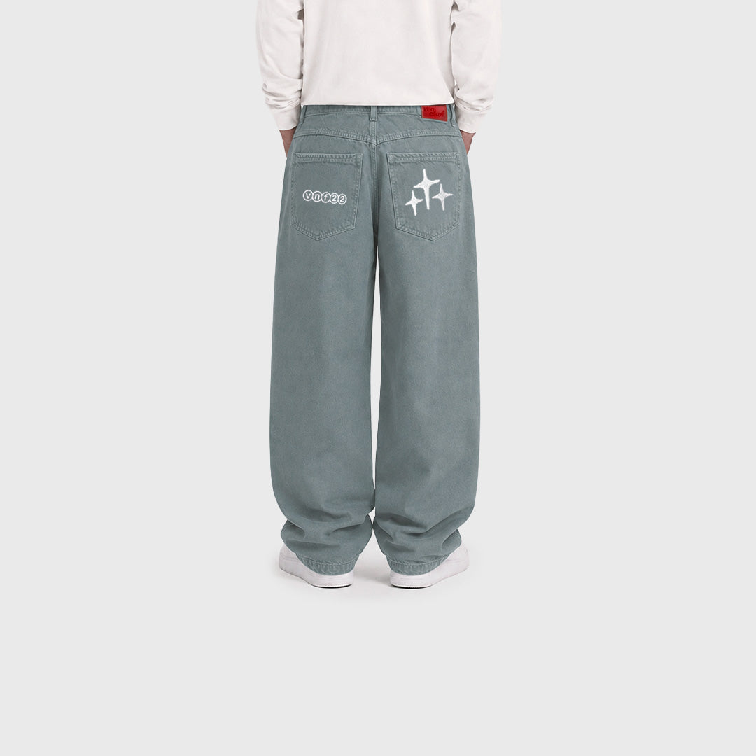 Jean Baggy Gris Triple Star (Collection 04)