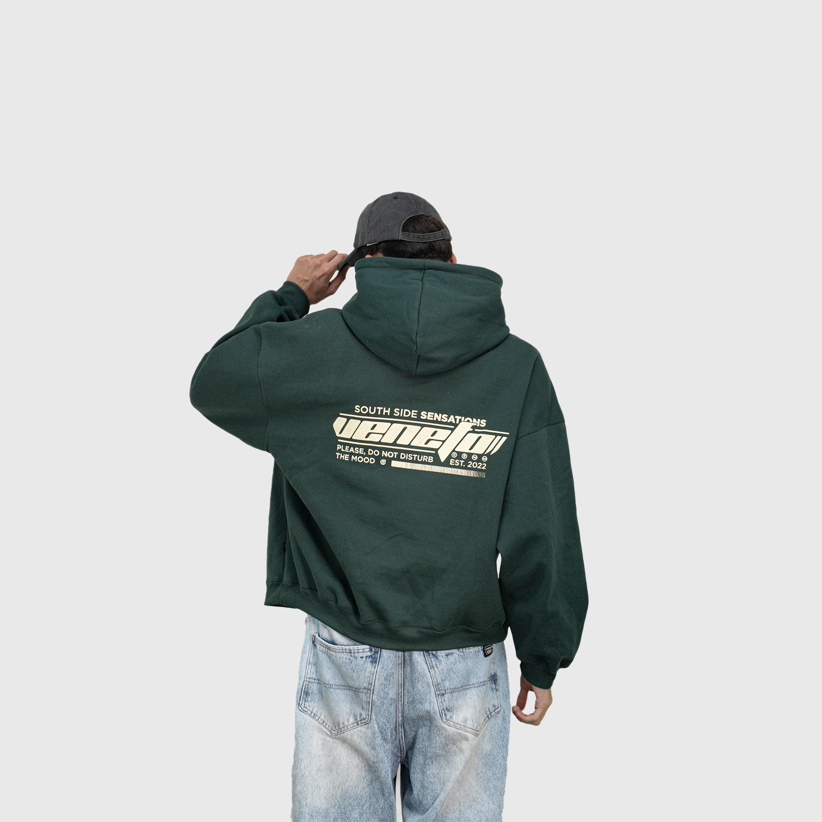 Hoodie Barcode Oversize (Verde)