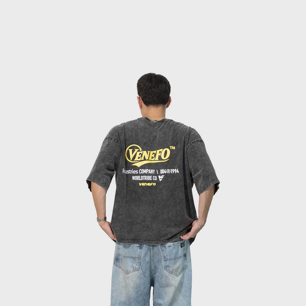 Remera VENEFO Acid Washed (Amarillo)