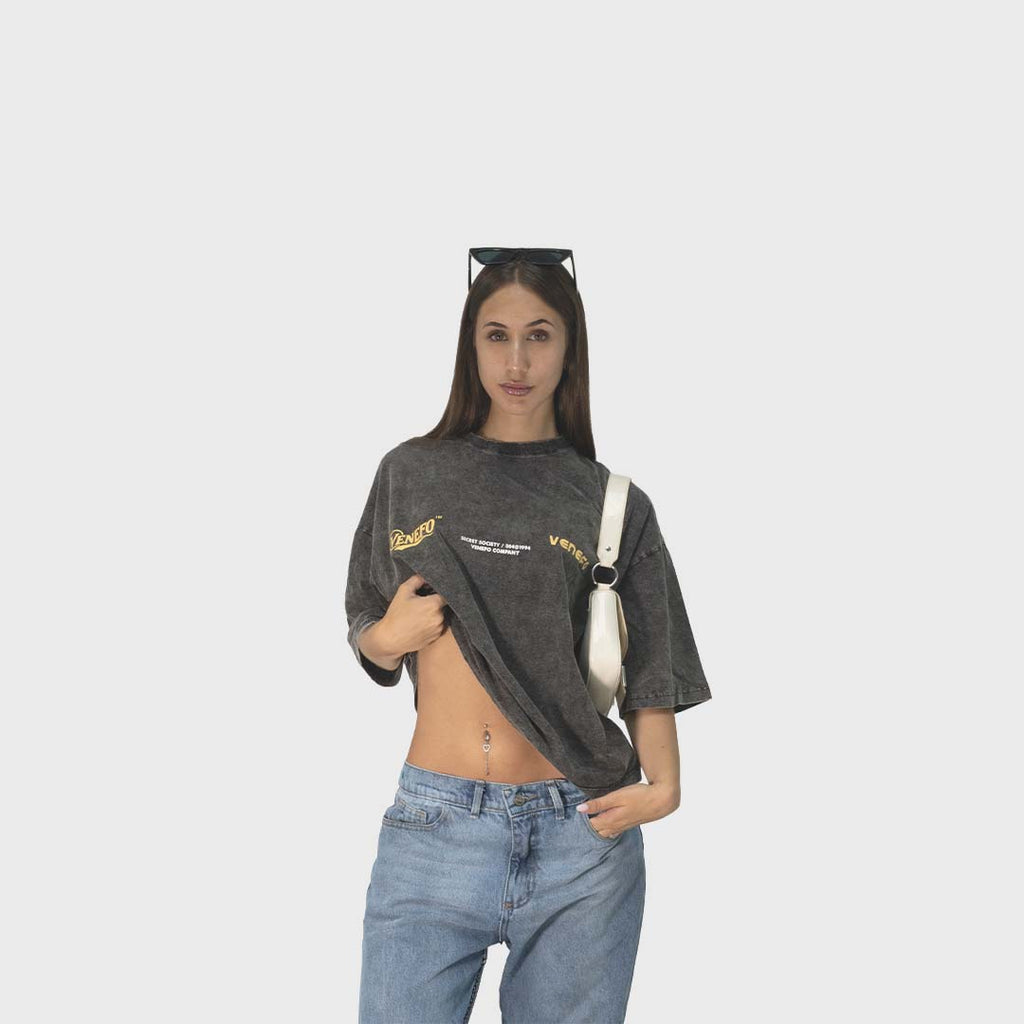 Remera VENEFO Acid Washed (Amarillo)