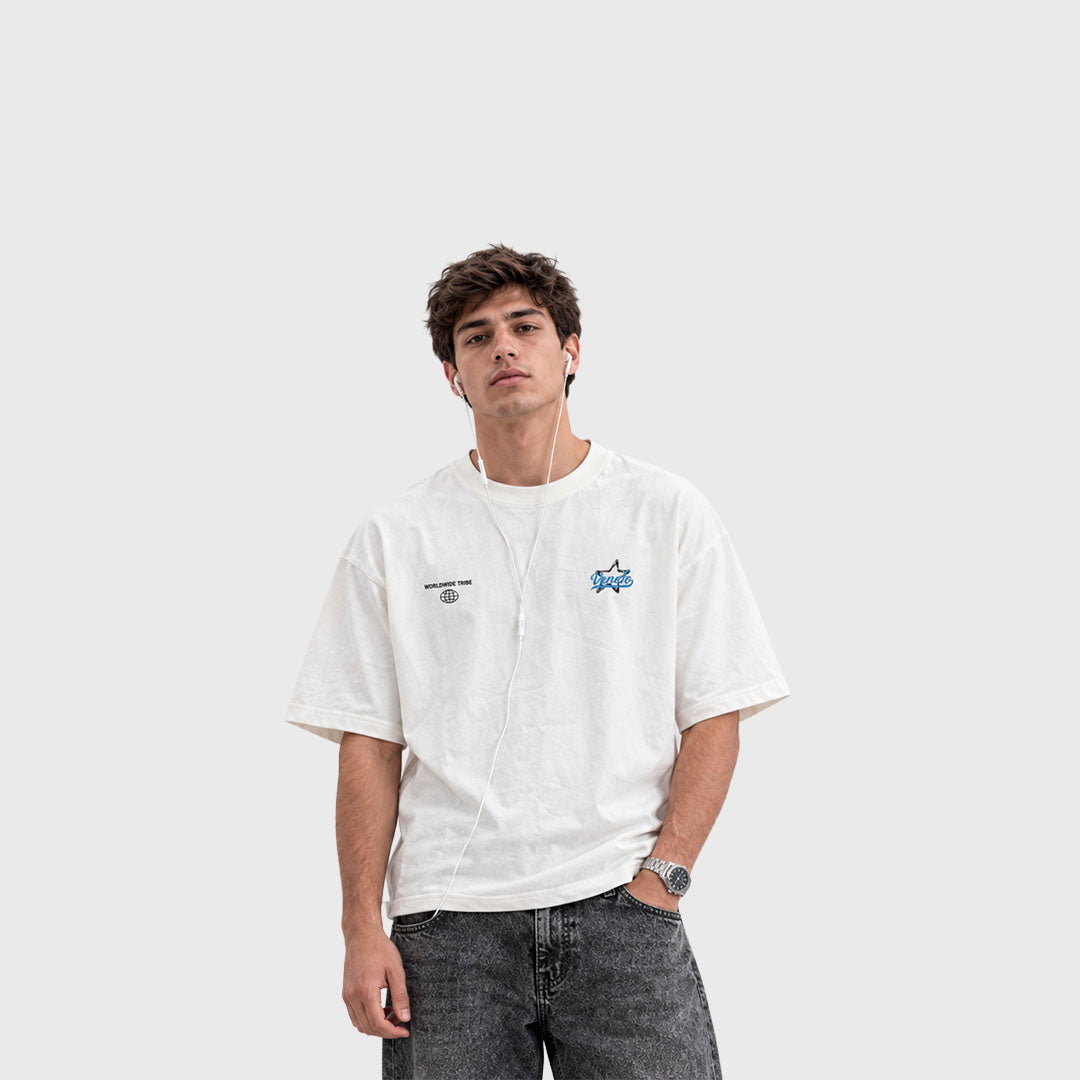 Remera Venefo Star (Oversize) (Blanca)
