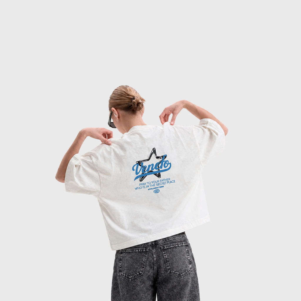 Remera Venefo Star (Oversize) (Blanca)