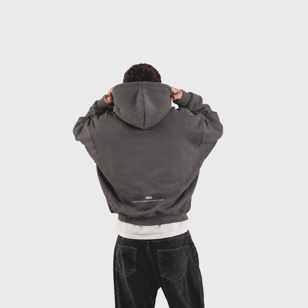Zip Hoodie Cursive (Gris)
