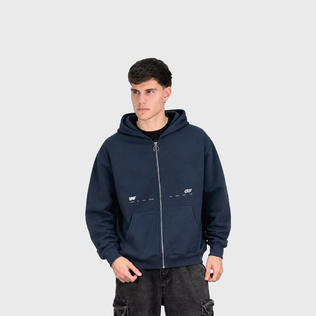 Zip Hoodie Club (Azul Marino)
