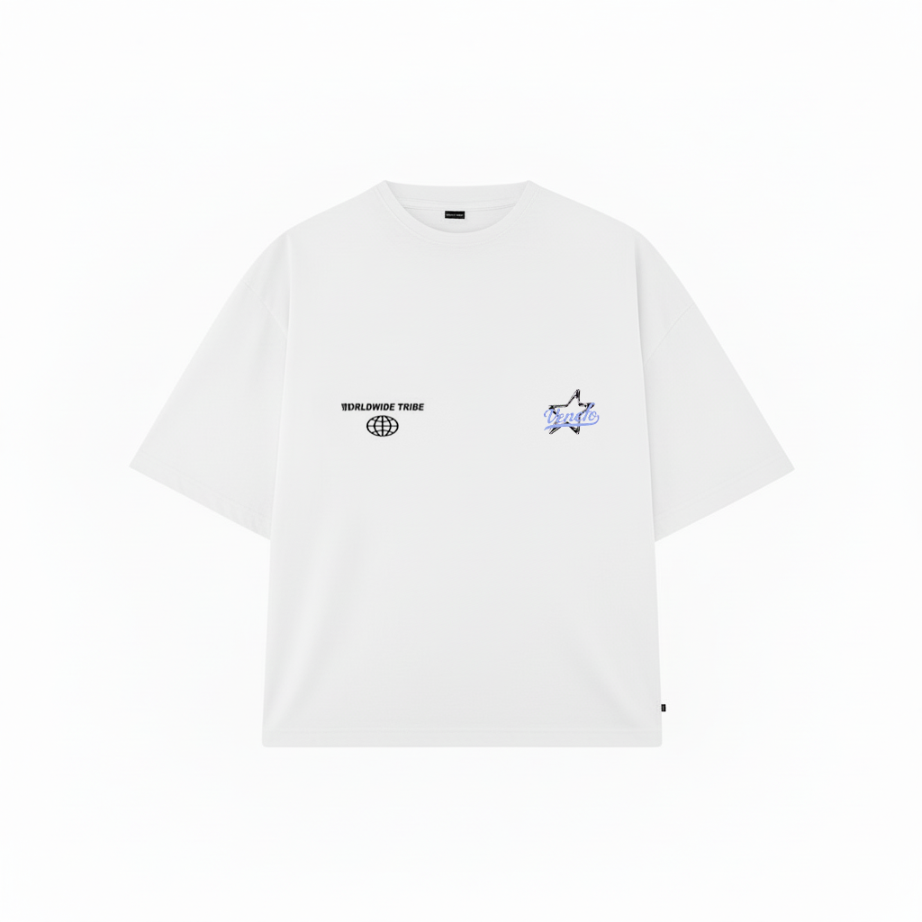 Remera Venefo Star (Oversize) (Blanca)