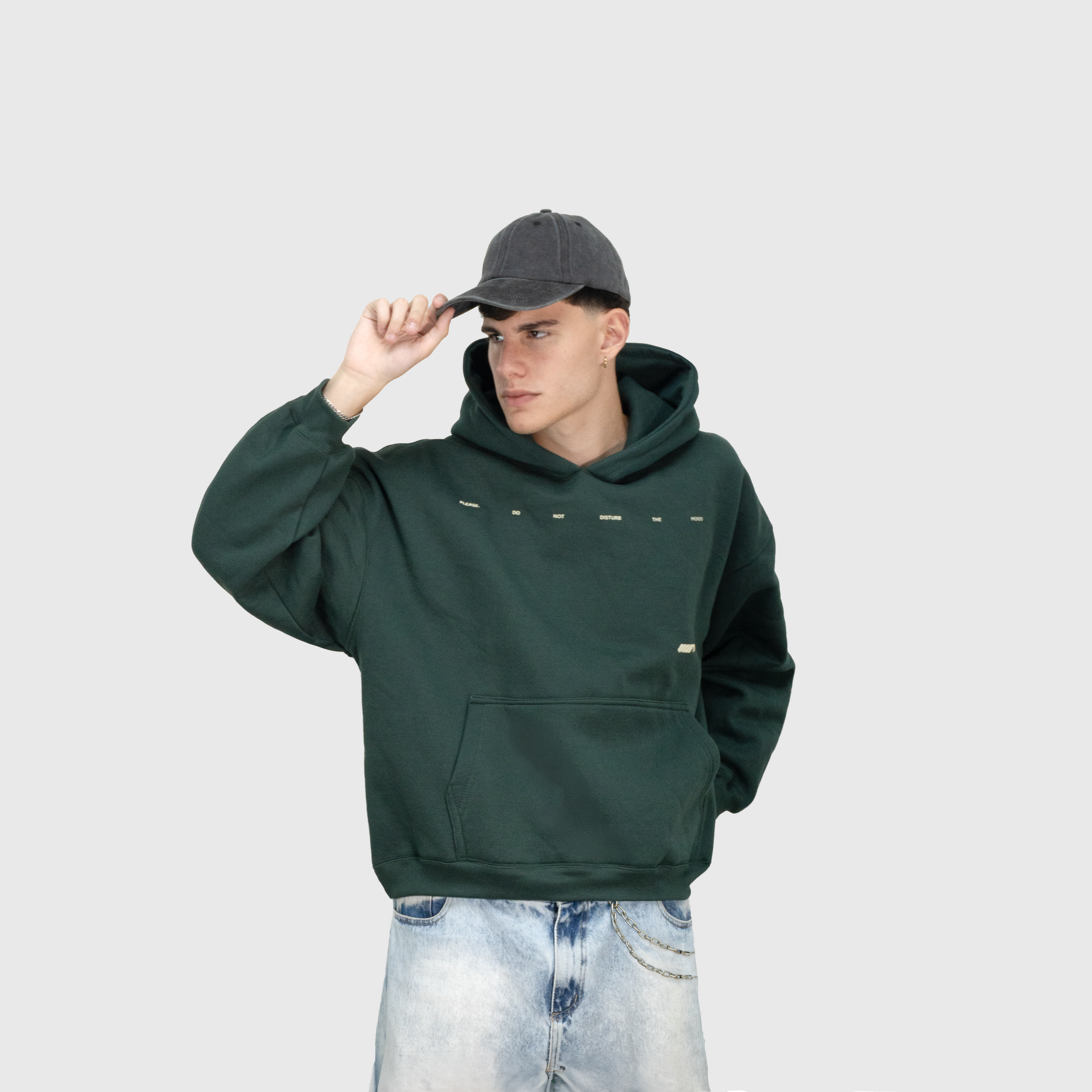 Hoodie Barcode Oversize (Verde)