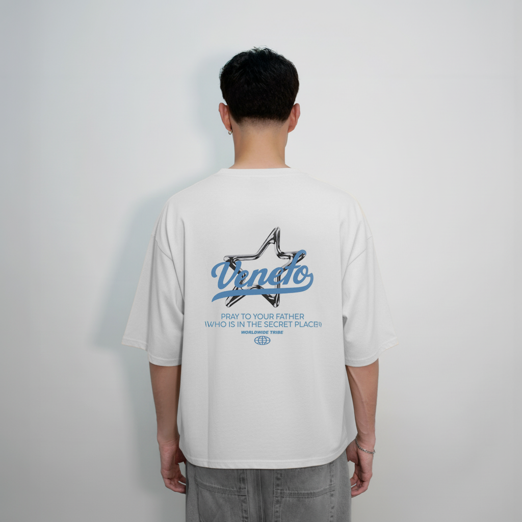 Remera Venefo Star (Oversize) (Blanca)