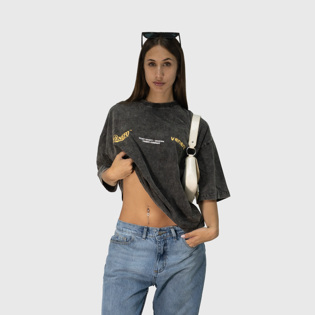 Remera VENEFO Acid Washed (Amarillo)