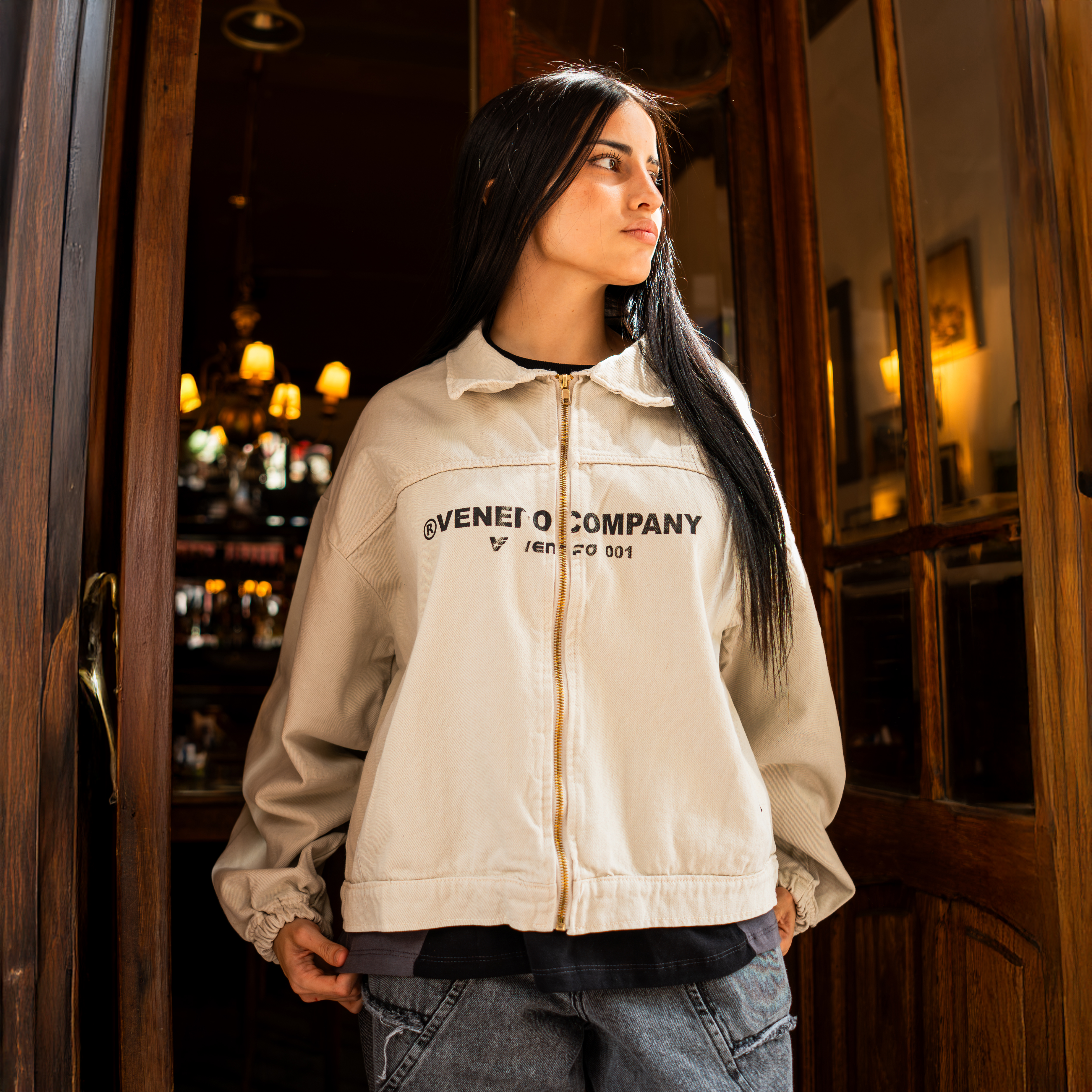 Chaqueta Rustic Hueso (Oversize)