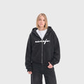 Zip Hoodie Cursive (Negra)