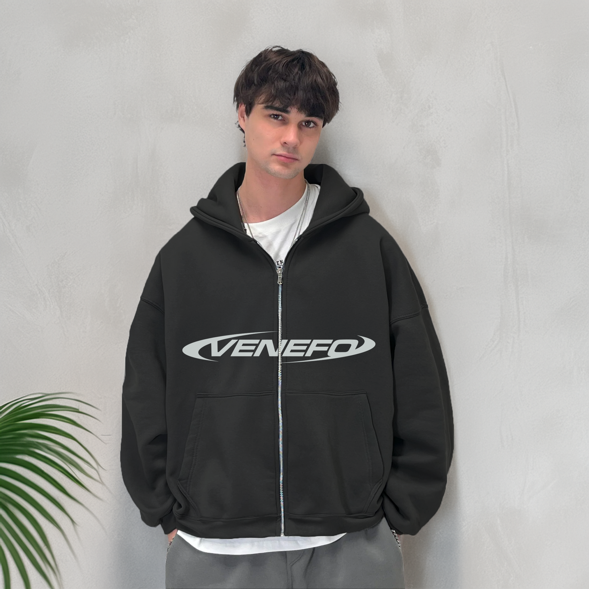Zip Hoodie (VENEFO) (Boxy Fit)