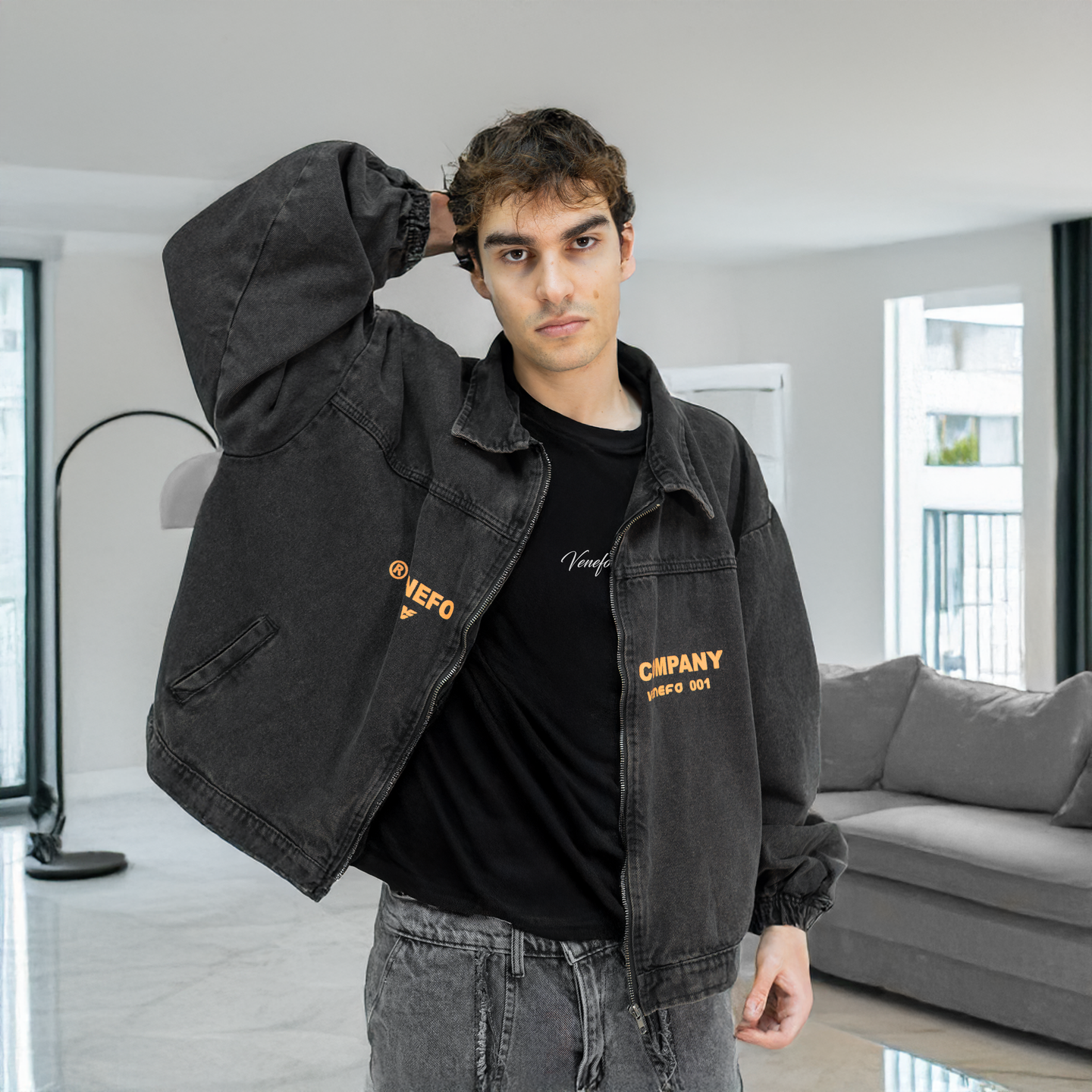 Chaqueta Rustic Negra (Oversize)