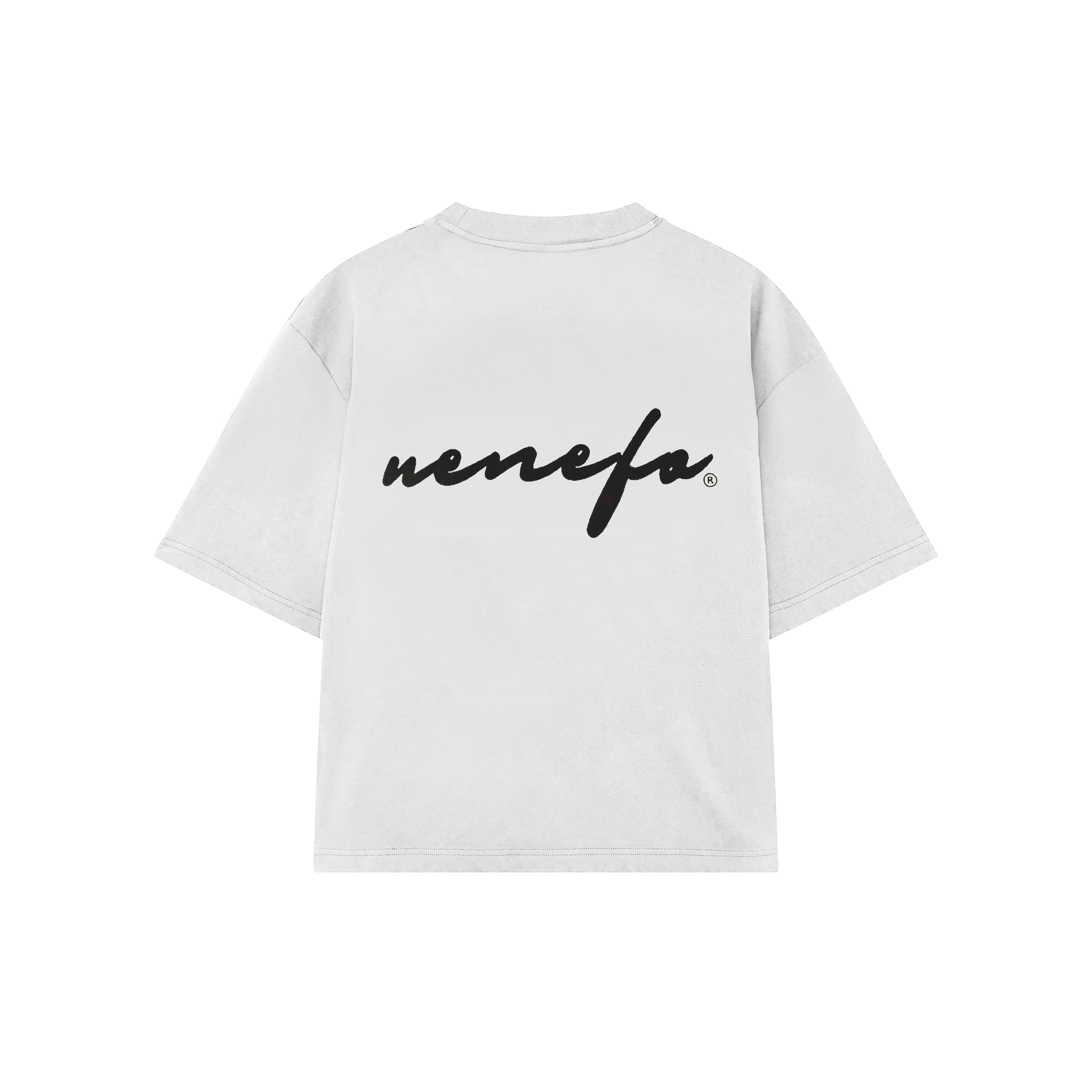 Remera Cursive (Oversize) (Blanca)