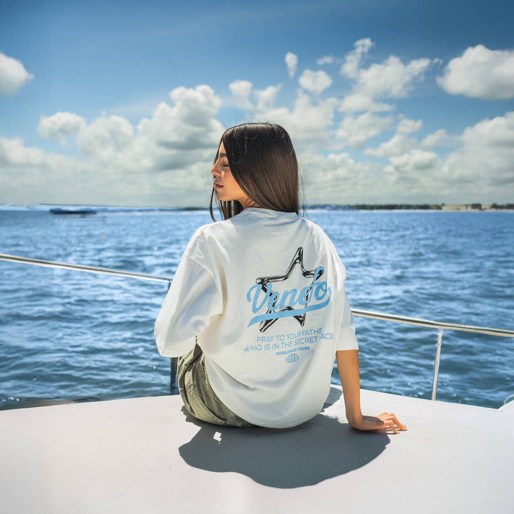 Remera Venefo Star (Oversize) (Blanca)