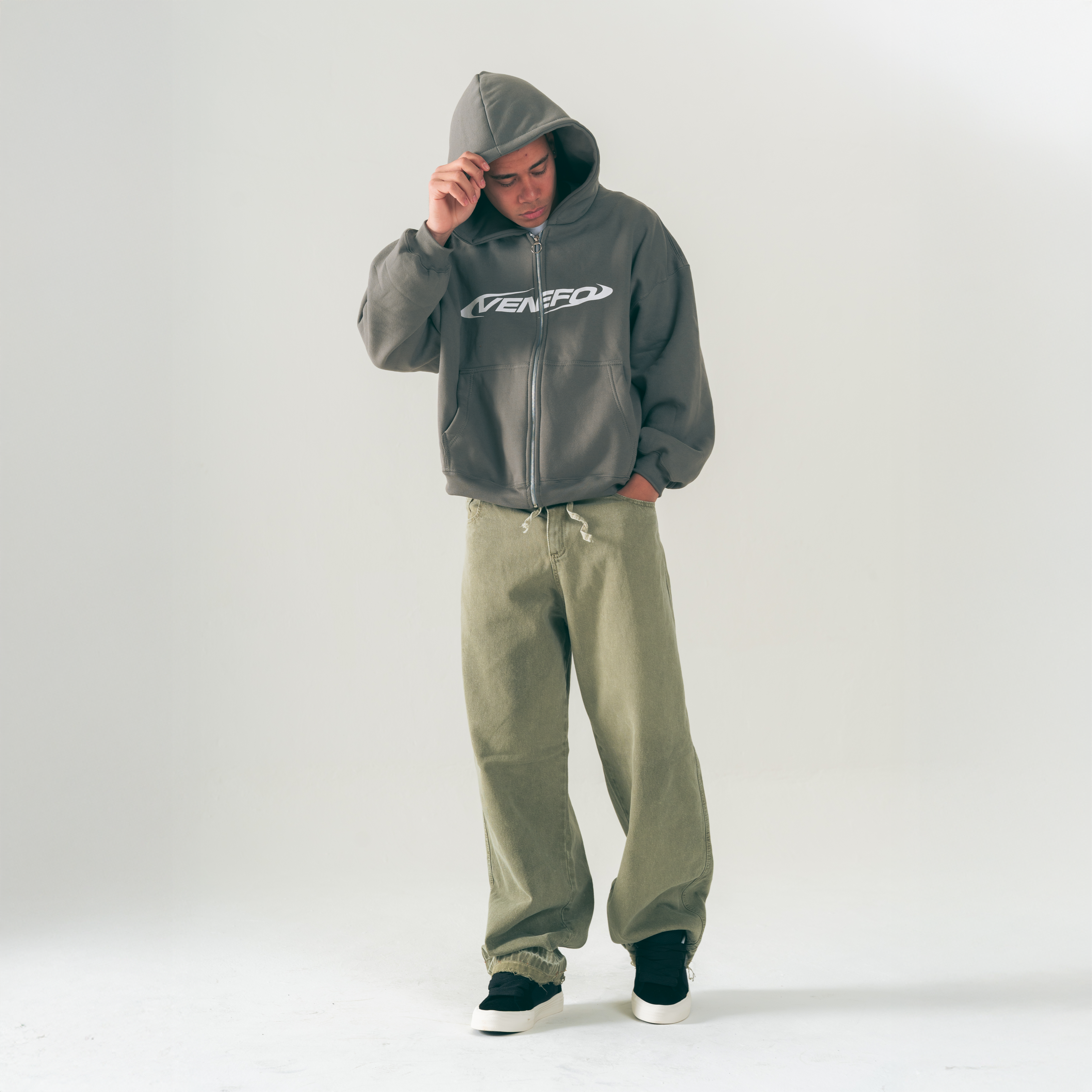 Zip Hoodie (VENEFO) (Boxy Fit)