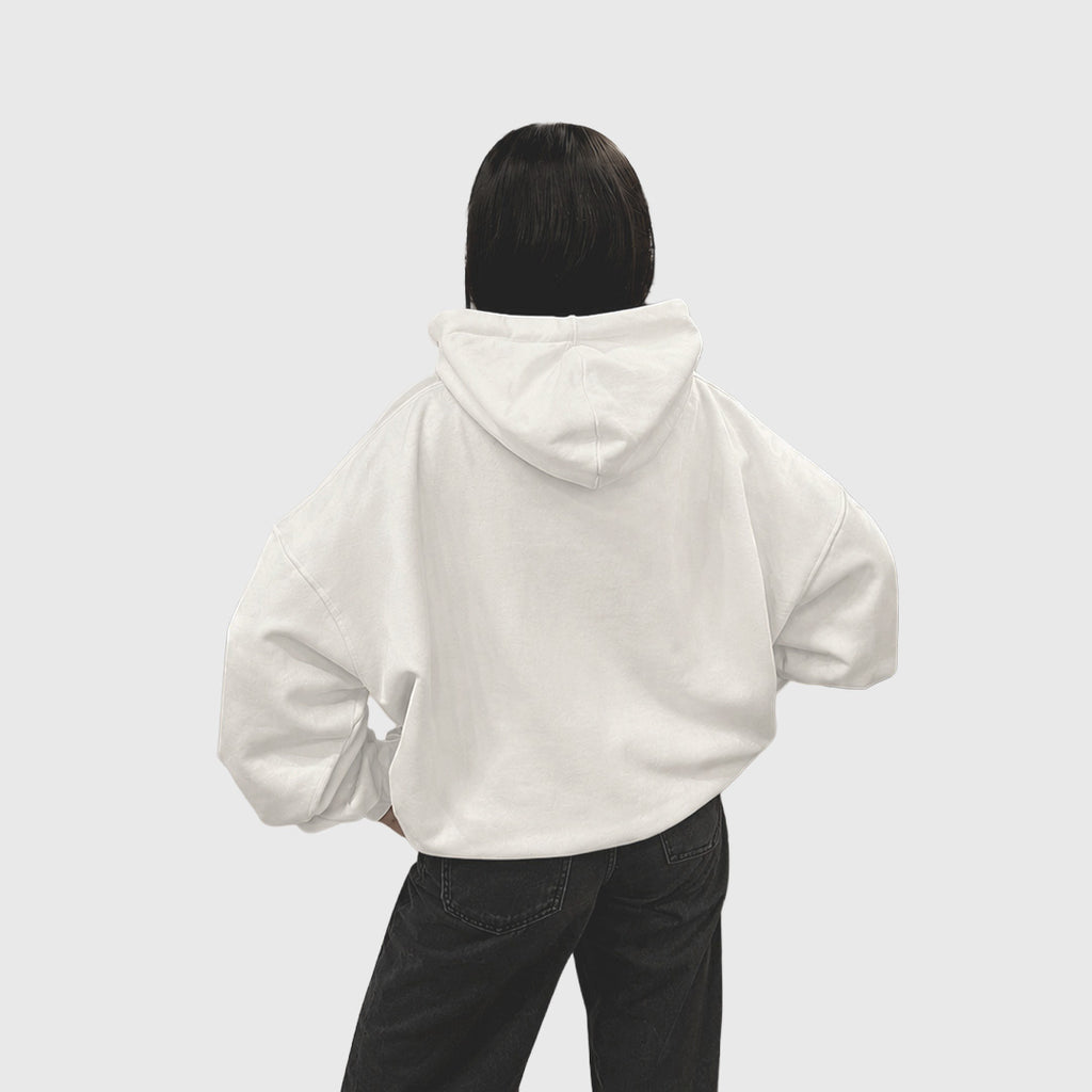 Zip Hoodie Cursive Off (Blanca)
