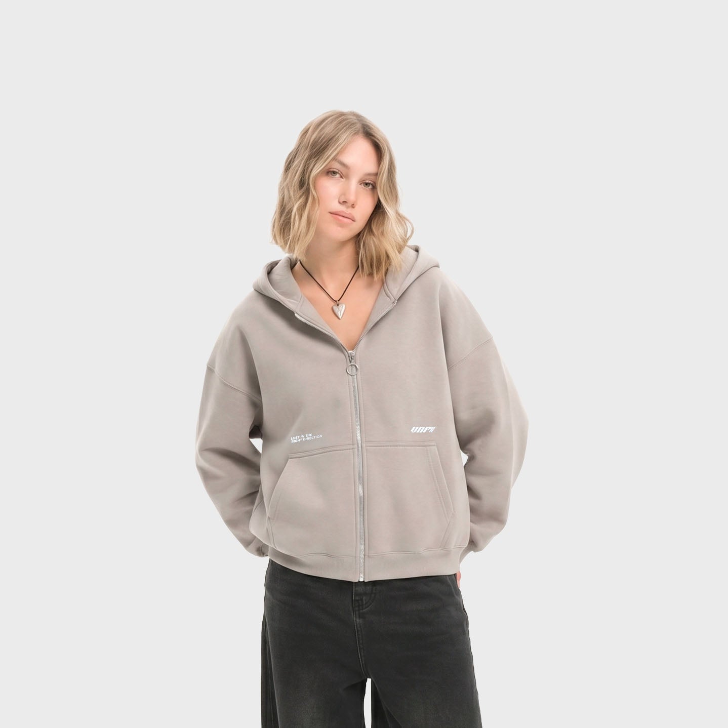 Zip Hoodie Courage (Gris)