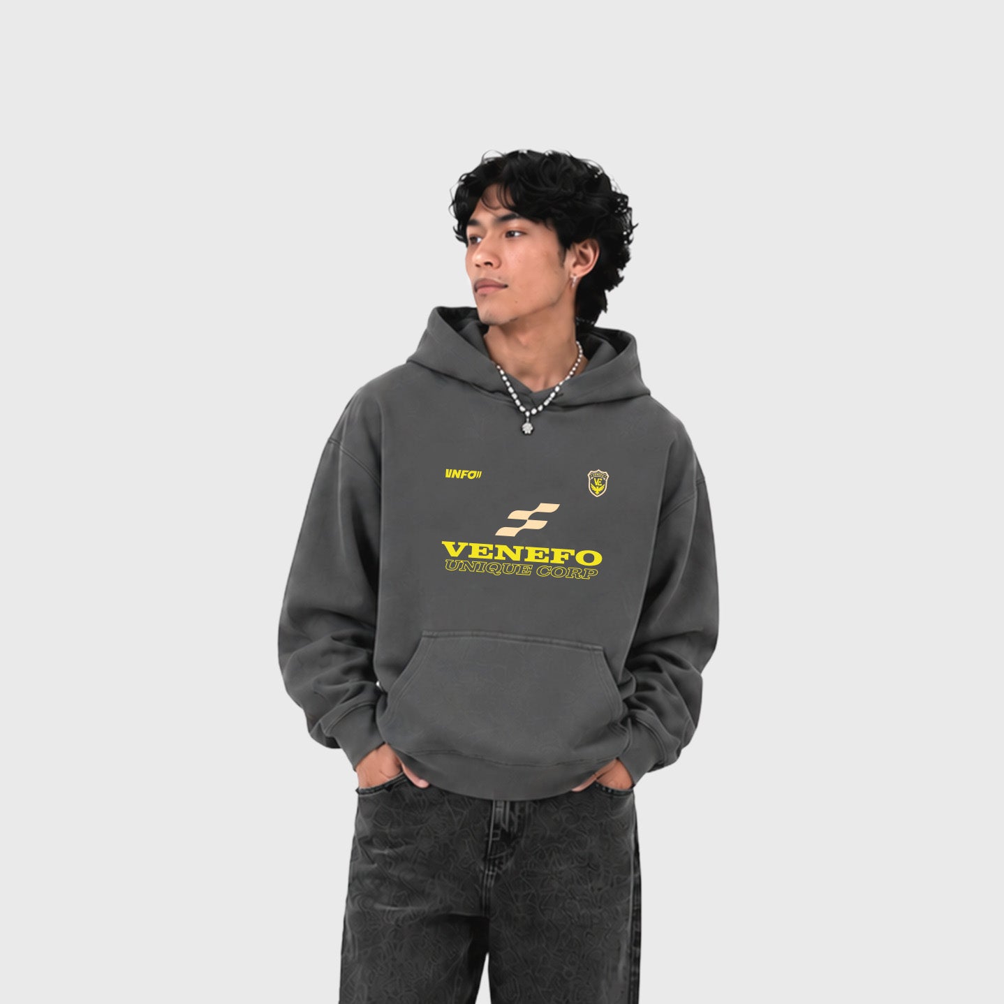 Hoodie Racing (Gris)